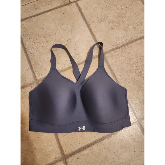 Under Armour Dark Blue Fitted Sports Bra Size XL - Picture 1 of 7